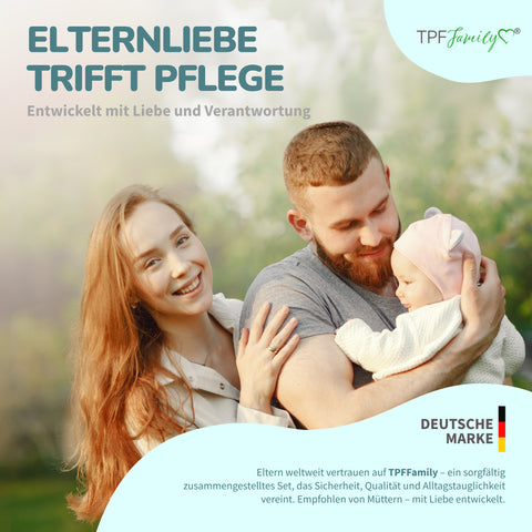 TPFFamily Baby Pflegeset Neugeborene – 10-teiliges Set mit hochwertiger Baby-Erstausstattung