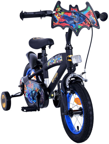 TPFSports DC Batman Kinderfahrrad - Jungen - 12 Zoll - Rücktritt + Handbremse- Schwarz