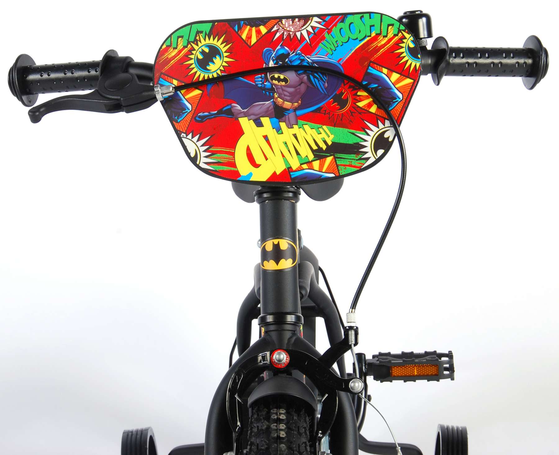 TPFSports DC Batman Kinderfahrrad - Jungen - 12 Zoll - Rücktritt + Handbremse - Schwarz