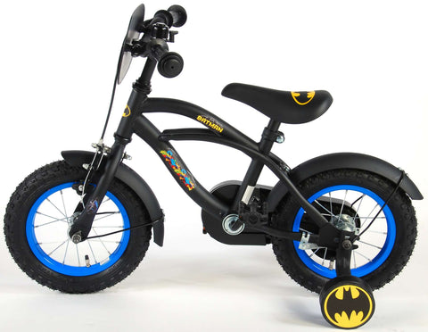 TPFSports DC Batman Kinderfahrrad - Jungen - 12 Zoll - Rücktritt + Handbremse - Schwarz