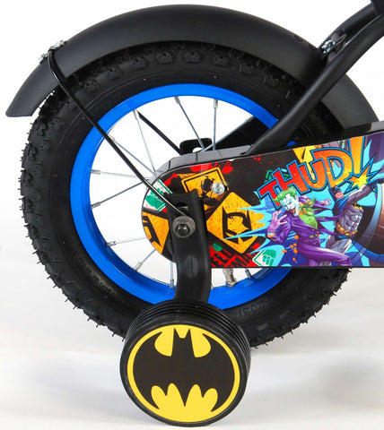 TPFSports DC Batman Kinderfahrrad - Jungen - 12 Zoll - Rücktritt + Handbremse - Schwarz