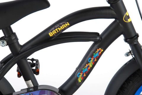 TPFSports DC Batman Kinderfahrrad - Jungen - 12 Zoll - Rücktritt + Handbremse - Schwarz