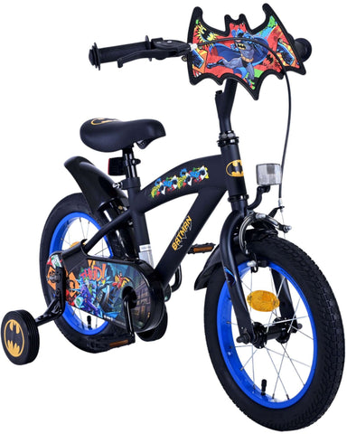 TPFSports DC Batman Kinderfahrrad - Jungen - 14 Zoll - Rücktritt + Handbremse - Schwarz