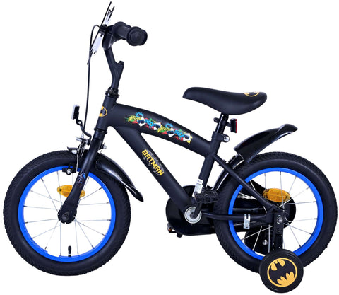 TPFSports DC Batman Kinderfahrrad - Jungen - 14 Zoll - Rücktritt + Handbremse - Schwarz