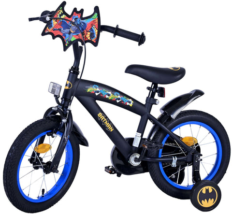 TPFSports DC Batman Kinderfahrrad - Jungen - 14 Zoll - Rücktritt + Handbremse - Schwarz