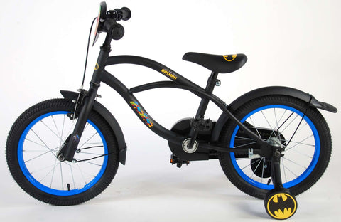 TPFSports DC Batman Kinderfahrrad - Jungen - 16 Zoll - Rücktritt + Handbremse - Schwarz