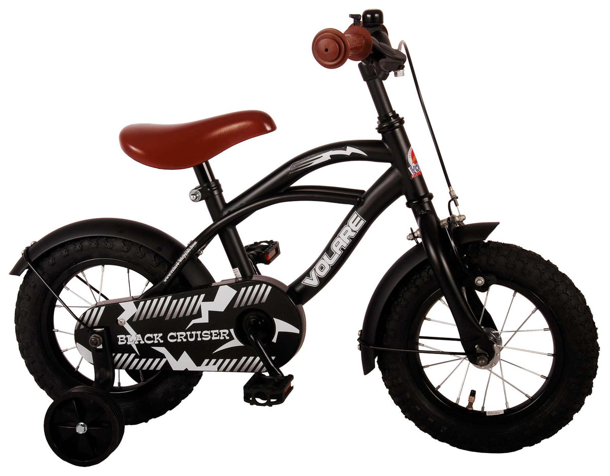 TPFSports Black Cruiser Kinderfahrrad - Jungen - 12 Zoll