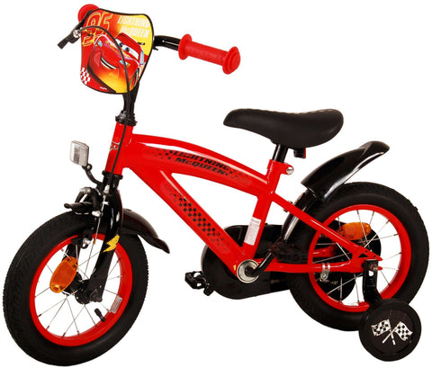 TPFSports Disney Cars Kinderfahrrad - Jungen - 12 Zoll - Rücktritt + Handbremse - Rot