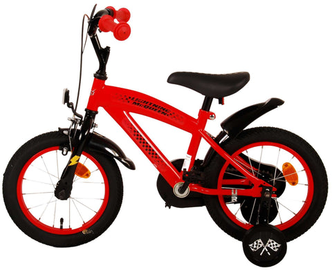 TPFSports Disney Cars Kinderfahrrad - Jungen - 14 Zoll - Rücktritt + Handbremse - Rot