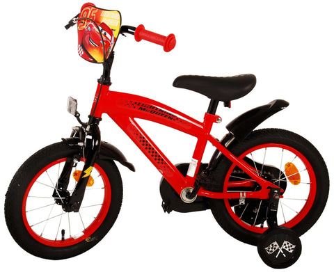 TPFSports Disney Cars Kinderfahrrad - Jungen - 14 Zoll - Rücktritt + Handbremse - Rot