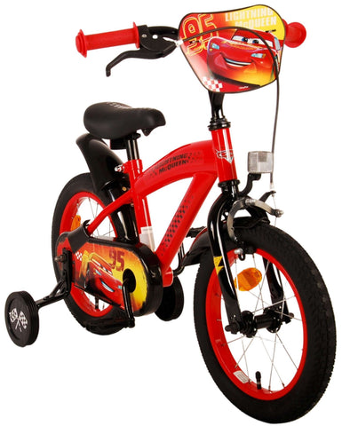 TPFSports Disney Cars Kinderfahrrad - Jungen - 14 Zoll - Rücktritt + Handbremse - Rot