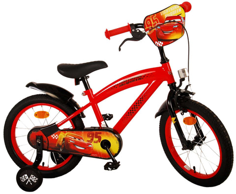 TPFSports Disney Cars Kinderfahrrad - Jungen - 16 Zoll - Rücktritt + Handbremse - Rot