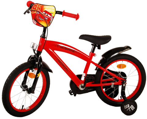 TPFSports Disney Cars Kinderfahrrad - Jungen - 16 Zoll - Rücktritt + Handbremse - Rot