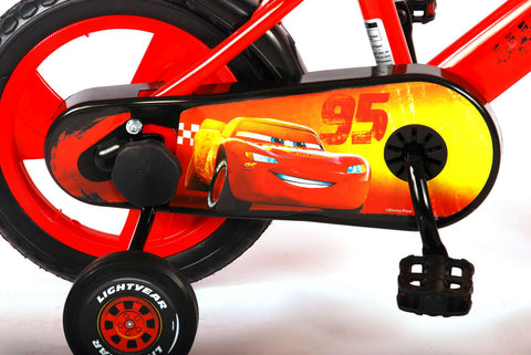 TPFSports Disney Cars Kinderfahrrad - Jungen - 12 Zoll - Fester Gang + 1 Handbremse - Rot