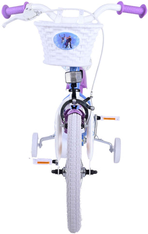 TPFSports Disney Frozen 2 Kinderfahrrad - Mädchen - Rücktritt + Handbremse - Blau/Lila