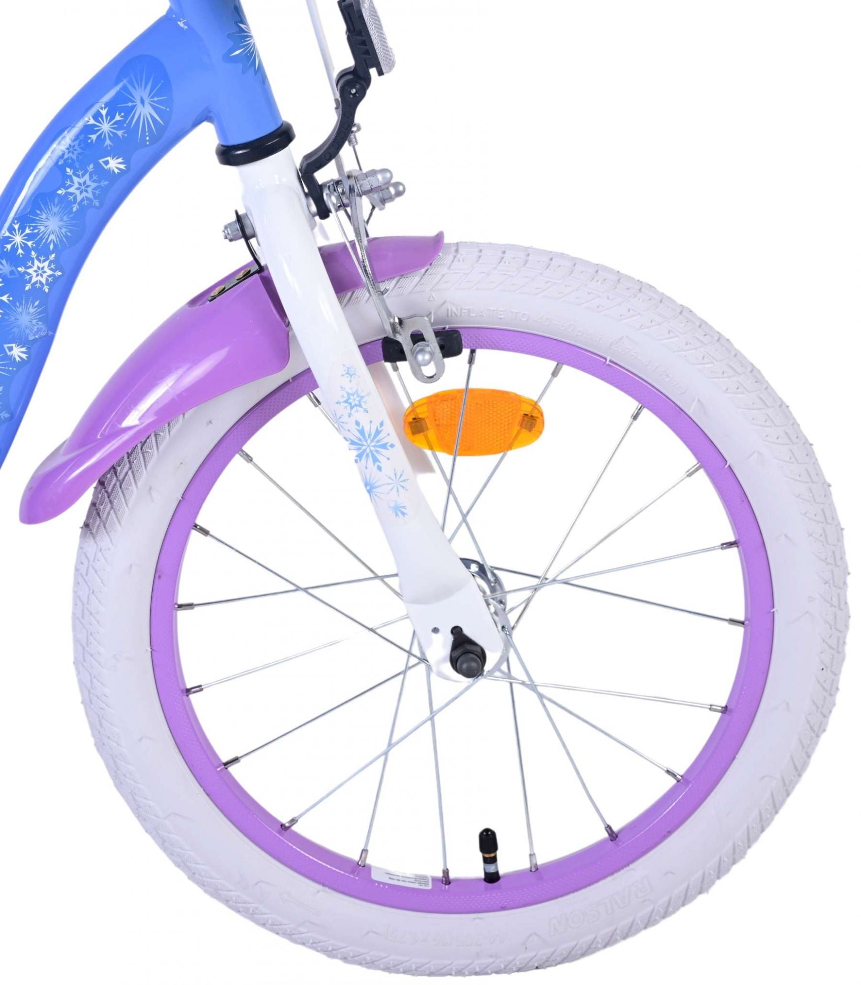 TPFSports Disney Frozen 2 Kinderfahrrad - Mädchen - Rücktritt + Handbremse - Blau/Lila