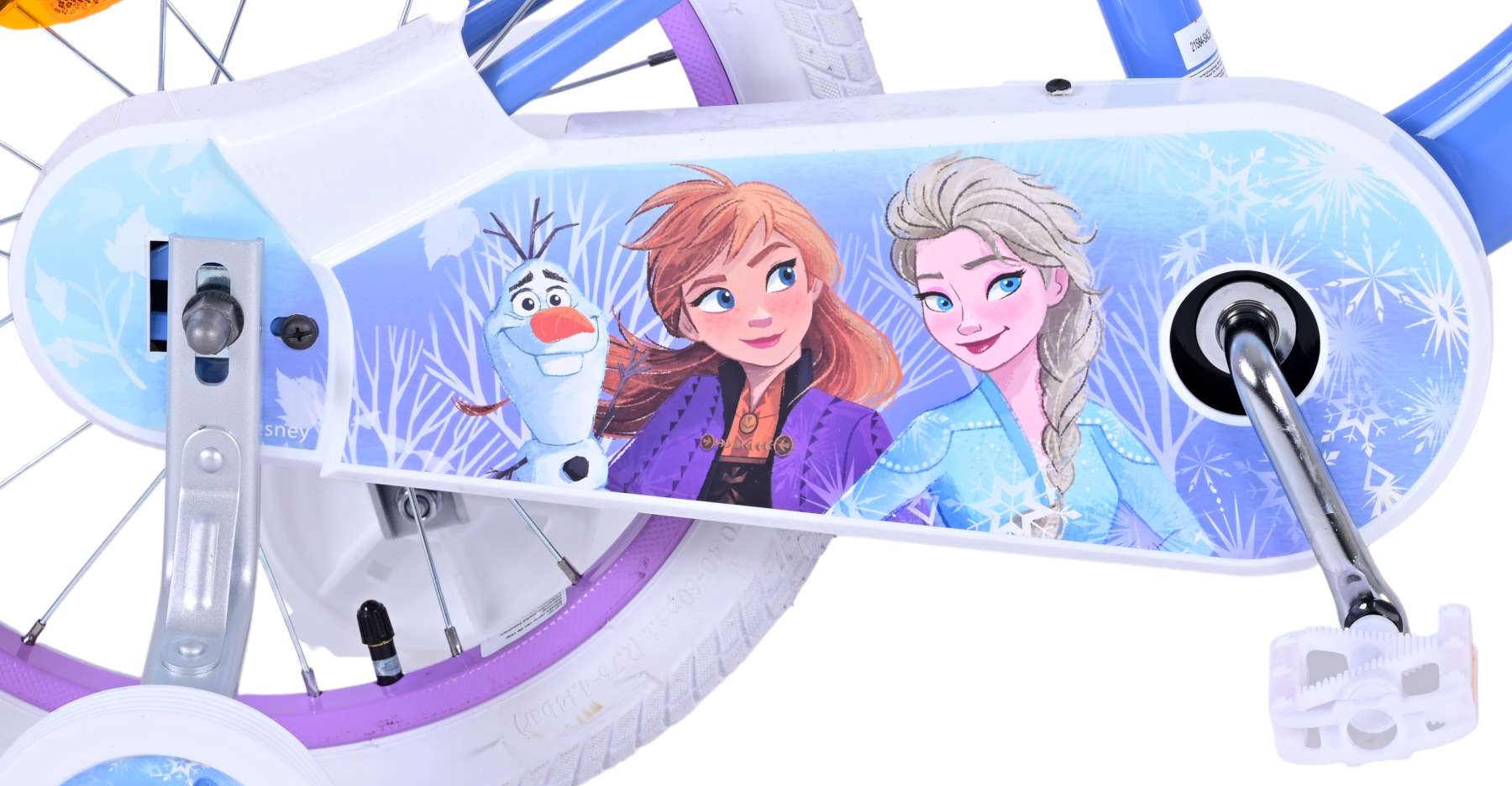 TPFSports Disney Frozen 2 Kinderfahrrad - Mädchen - Rücktritt + Handbremse - Blau/Lila