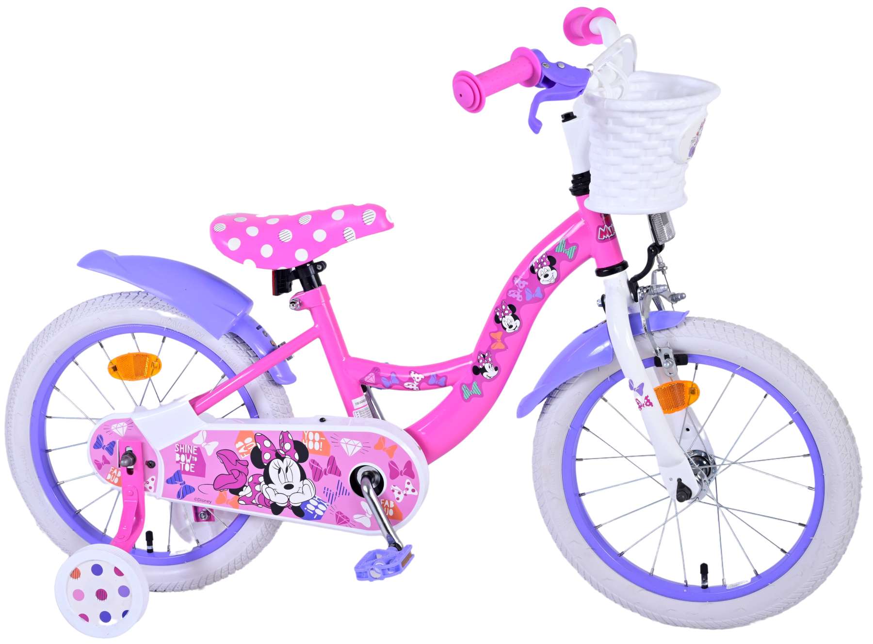 TPFSports Minnie Cutest Ever! Kinderfahrrad - Mädchen - Rücktritt + Handbremse - Rosa