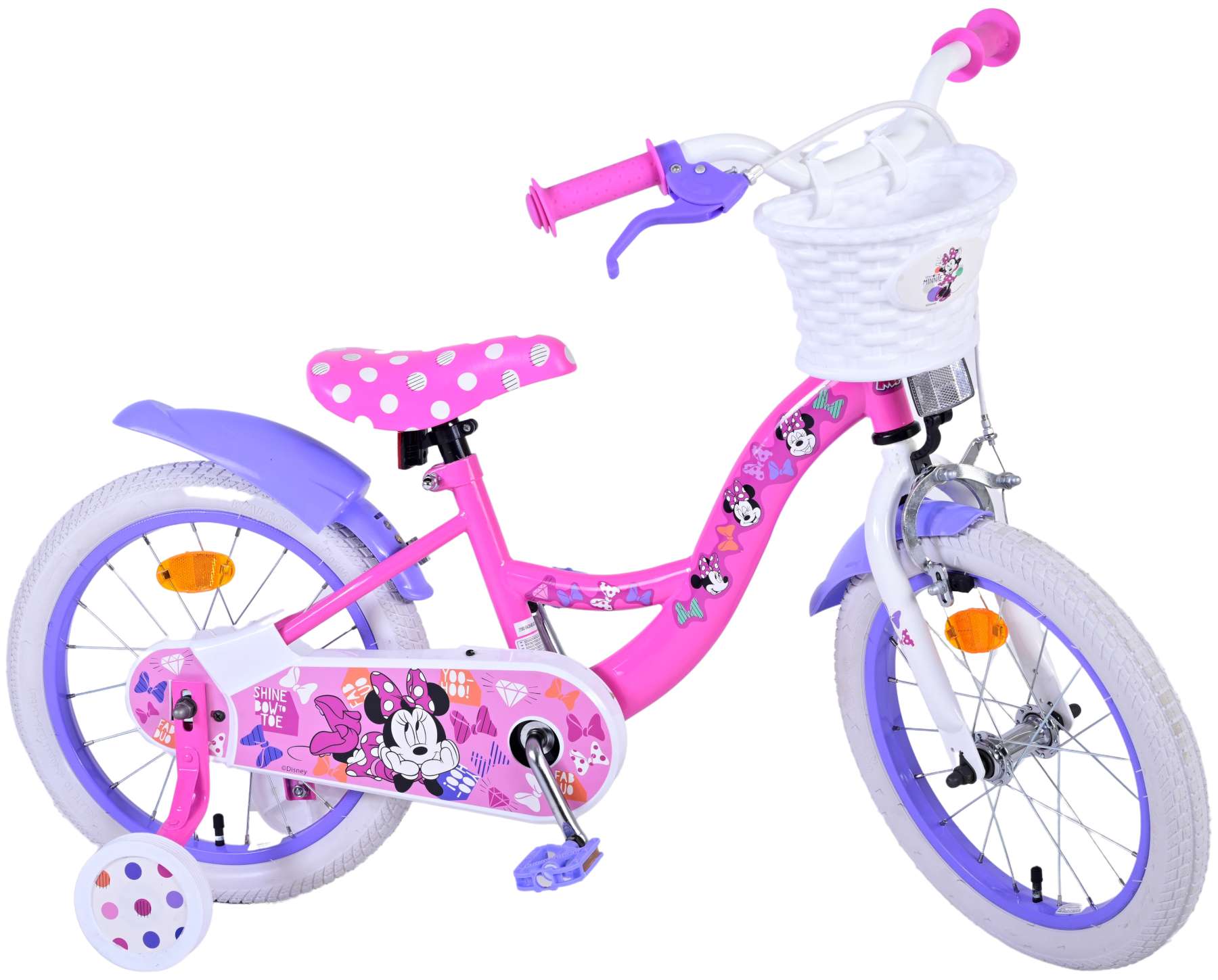 TPFSports Minnie Cutest Ever! Kinderfahrrad - Mädchen - Rücktritt + Handbremse - Rosa