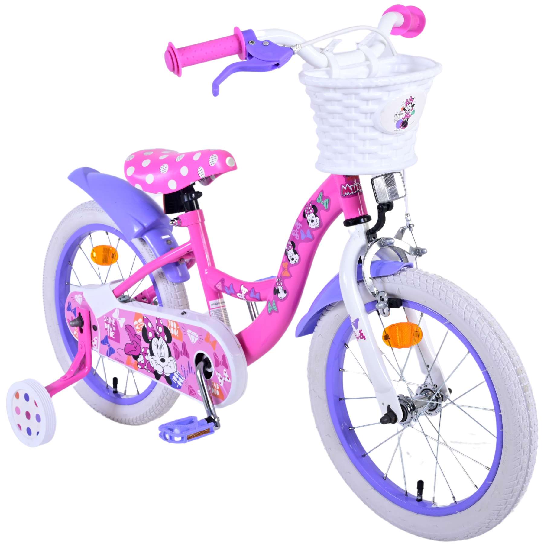 TPFSports Minnie Cutest Ever! Kinderfahrrad - Mädchen - Rücktritt + Handbremse - Rosa