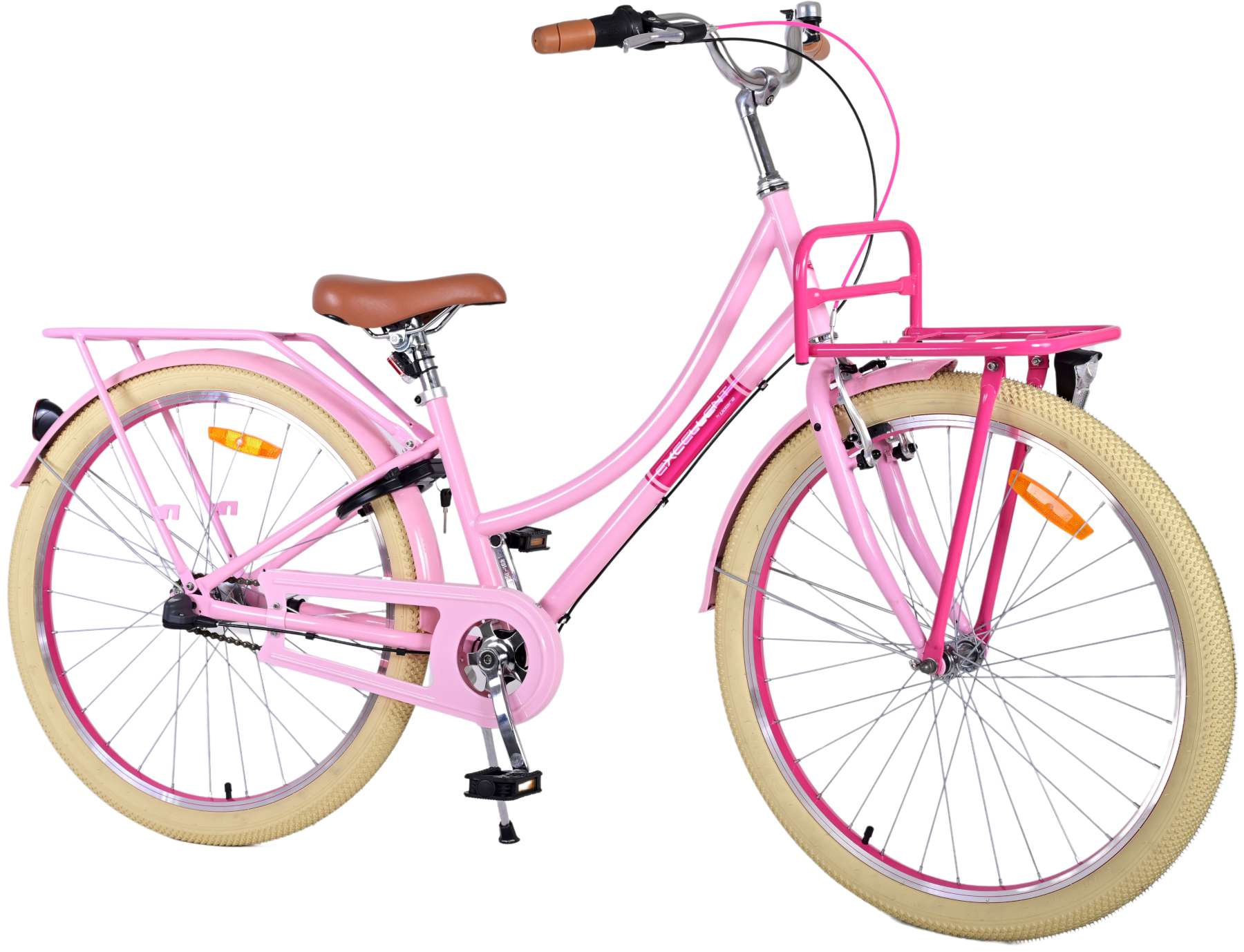 TPFSports Excellent Kinderfahrrad - Mädchen - 26 Zoll - 3 Gänge - Rücktritt + Handbremse - Schwarz