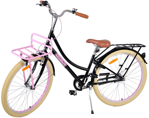 TPFSports Excellent Kinderfahrrad - Mädchen - 26 Zoll - 3 Gänge - Rücktritt + Handbremse - Schwarz