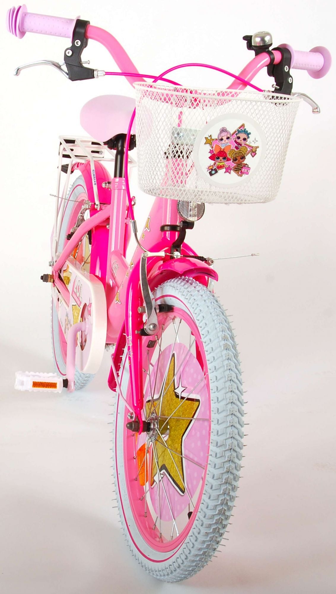 TPFSports LOL Surprise Kinderfahrrad - Mädchen - 18 Zoll - Rücktritt + Handbremse - Pink