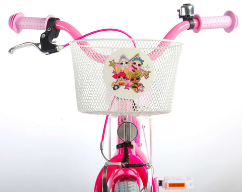 TPFSports LOL Surprise Kinderfahrrad - Mädchen - 18 Zoll - Rücktritt + Handbremse - Pink