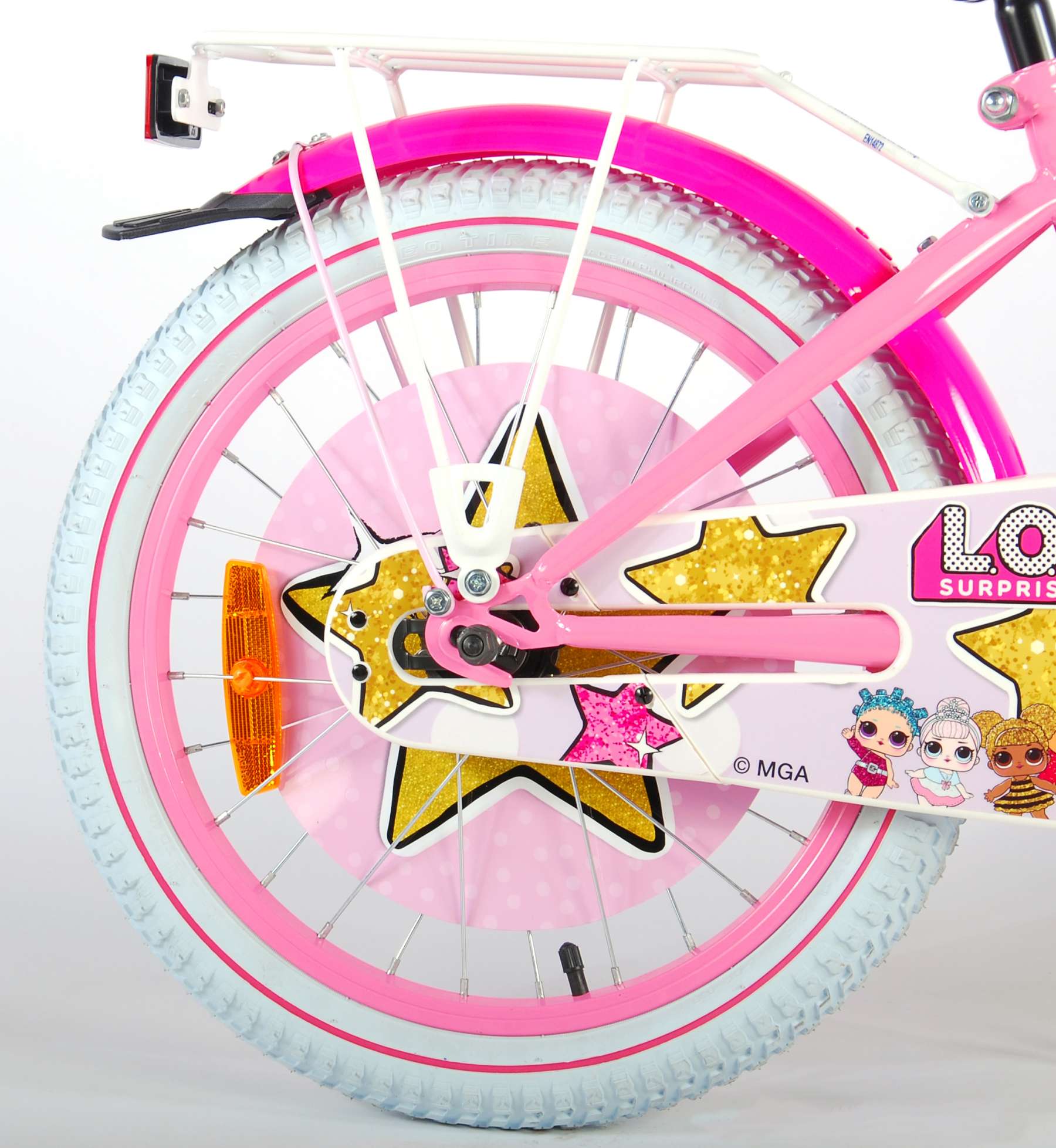 TPFSports LOL Surprise Kinderfahrrad - Mädchen - 18 Zoll - Rücktritt + Handbremse - Pink