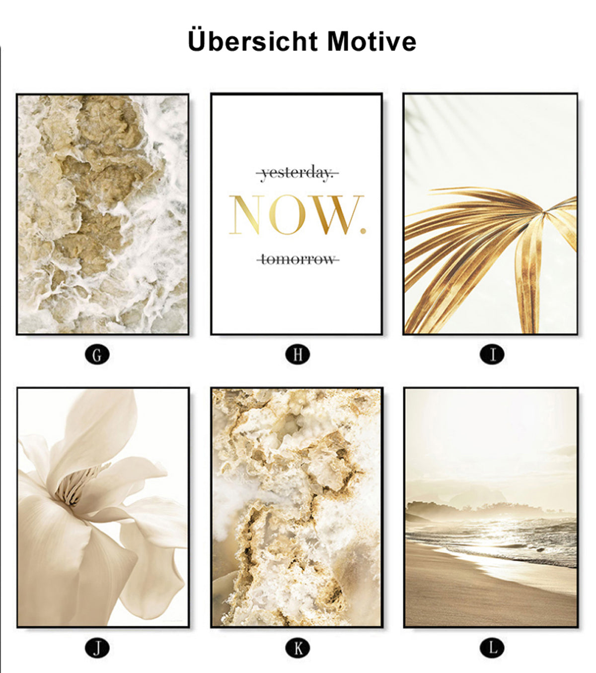 TPFLiving Gold Luxus Poster Leinwand verschiedene Größen - ohne Rahmen - Modell TPFL-LW-04-MC