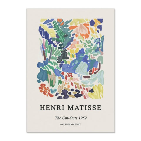 TPFLiving Poster Leinwand / Henri Matisse - Abstrakte Blätter und Frauenmotive - / Verschiedene Größen - OHNE Rahmen - Modell TX2381E