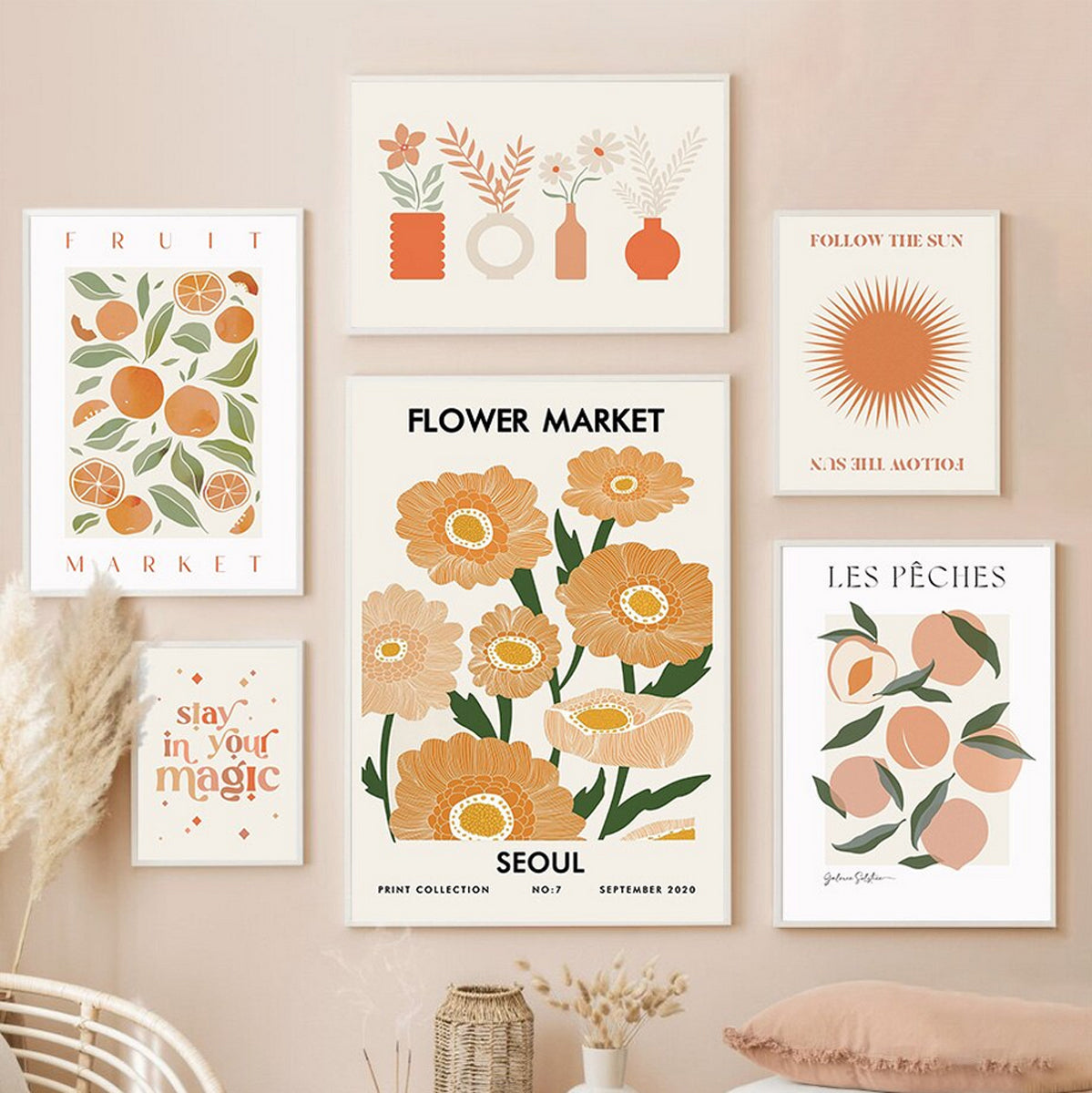 TPFLiving Poster Leinwand / Flower Market Seoul 2020 - / Verschiedene Größen - OHNE Rahmen - Modell E