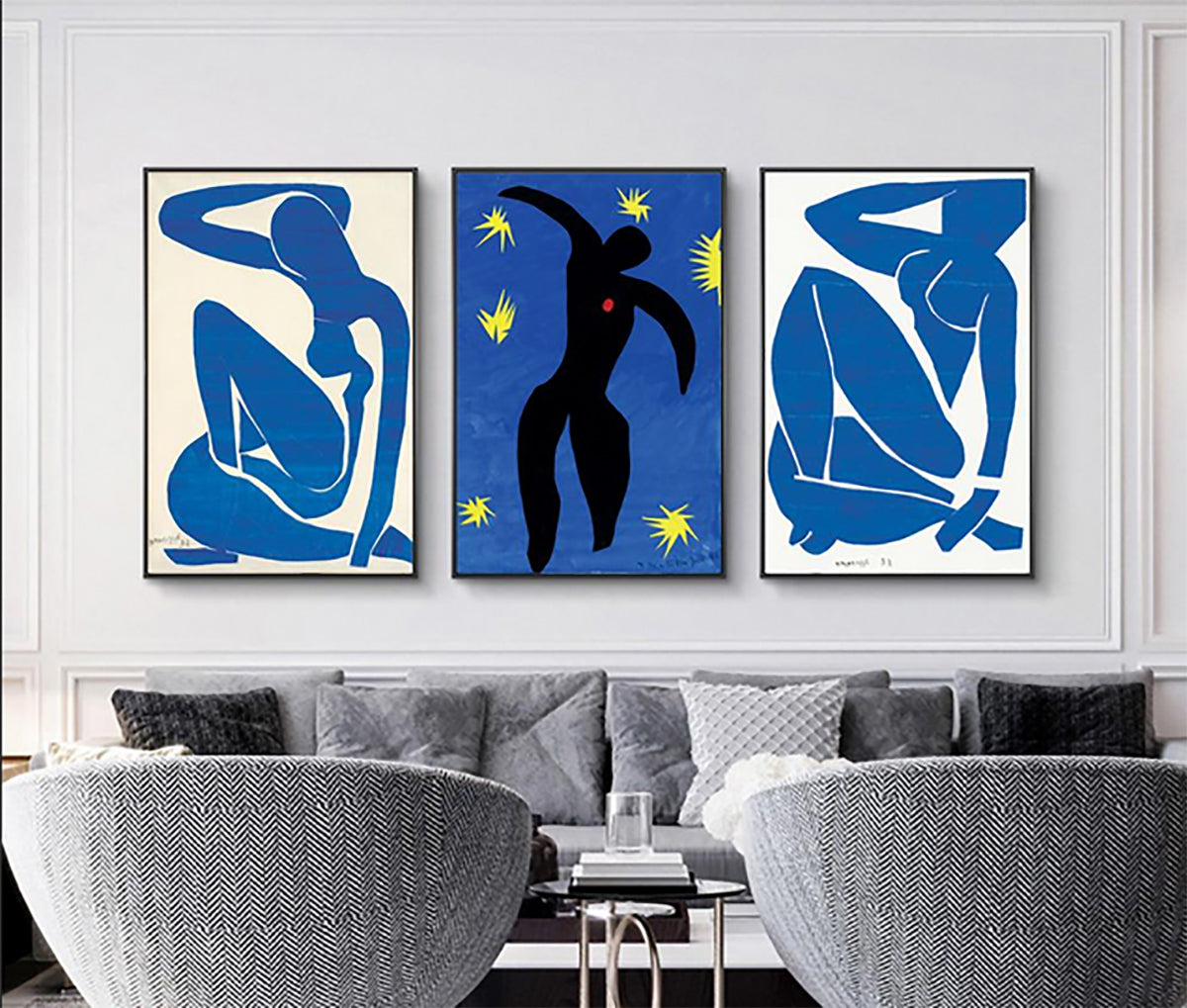 TPFLiving Poster Leinwand / Henri Matisse - Abstrakte Frauenkörper - / Verschiedene Größen - OHNE Rahmen - Modell 1