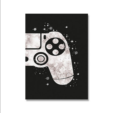 TPFLiving Poster Leinwand / Aquarell Gamepad, Spielekonsole, Computerspiele - / Verschiedene Größen - OHNE Rahmen - Modell B
