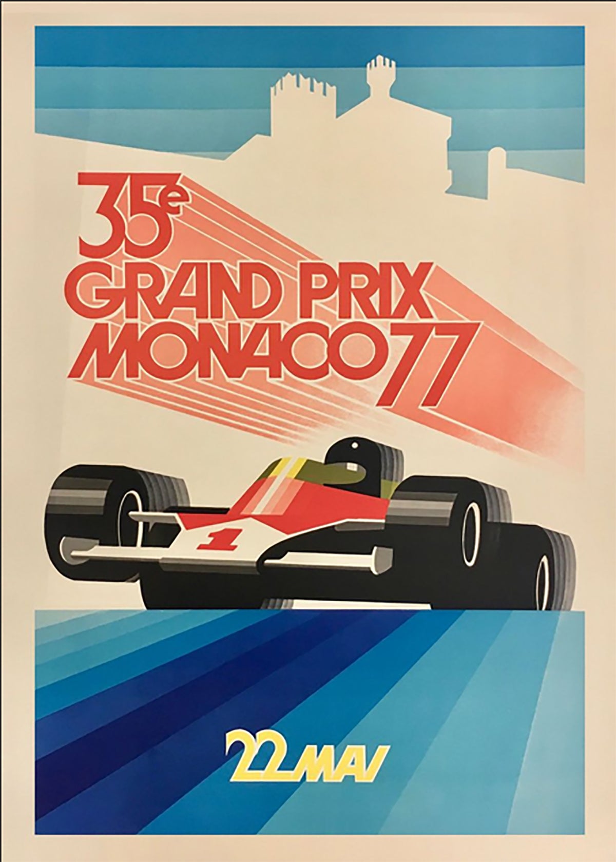 TPFLiving Poster Leinwand / Berühmte Rennen - Vintage - 23. Großer Preis von Monaco 30. Mai 1965 / Verschiedene Größen - OHNE Rahmen - Modell 20