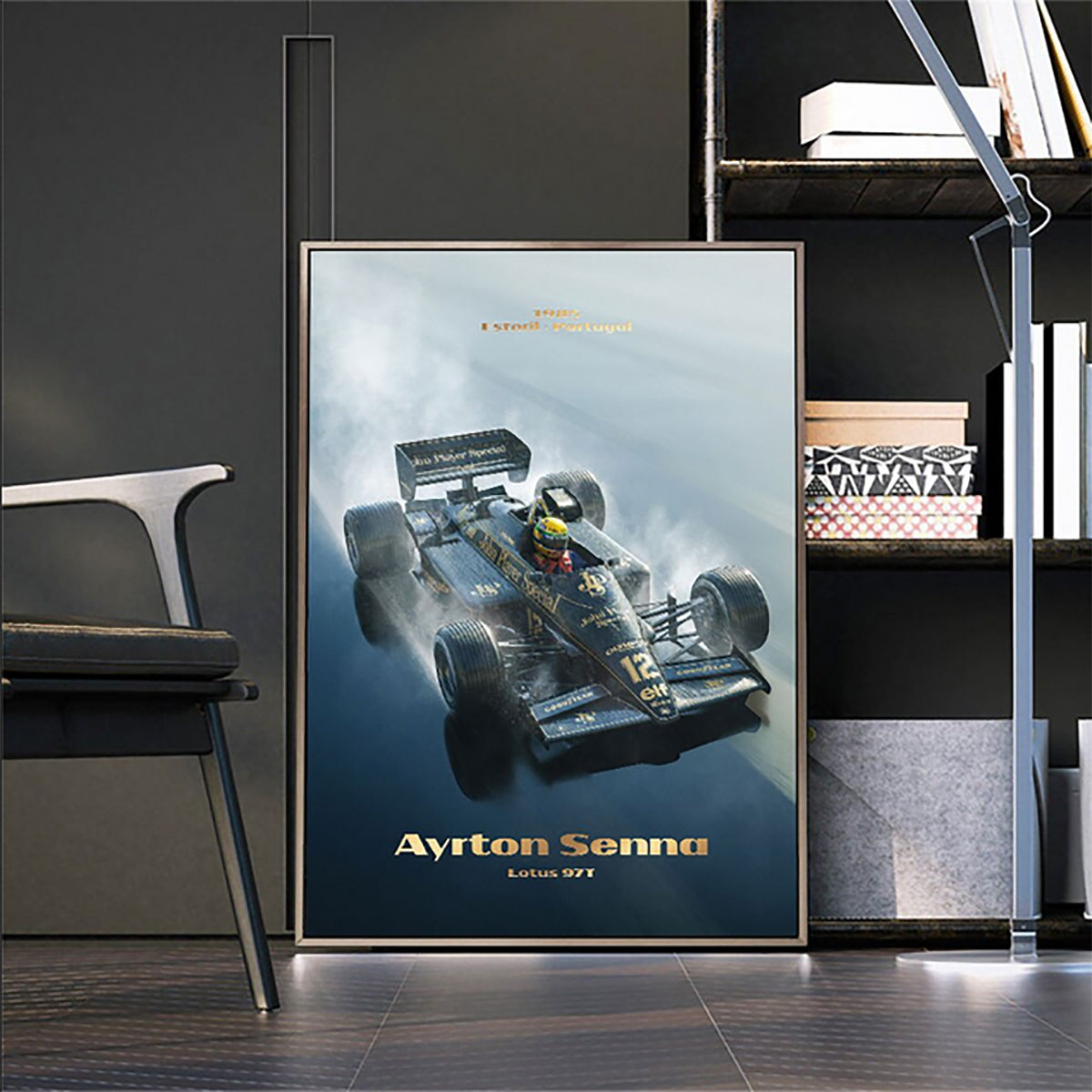 TPFLiving Poster Leinwand / Formel 1 2022 - Pilot - Rennfahrer - Ayrton Senna Impressionen / Verschiedene Größen - OHNE Rahmen - Modell SY741