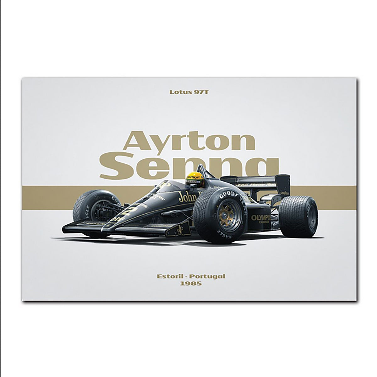 TPFLiving Poster Leinwand / Formel 1 2022 - Pilot - Rennfahrer - Ayrton Senna Impressionen / Verschiedene Größen - OHNE Rahmen - Modell SY739