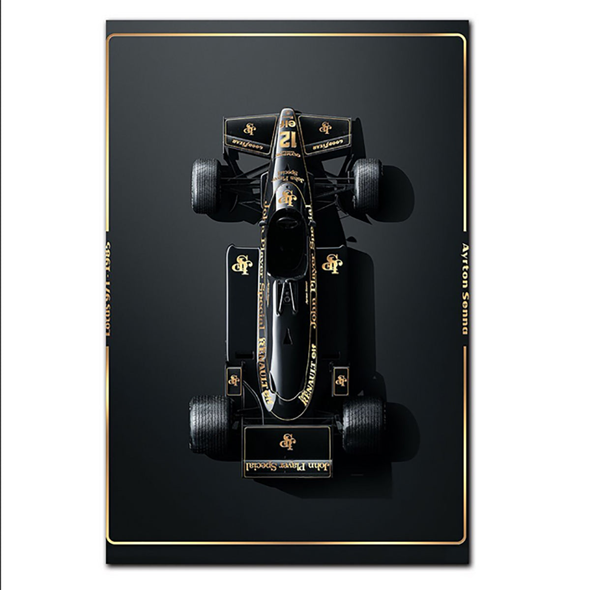 TPFLiving Poster Leinwand / Formel 1 2022 - Pilot - Rennfahrer - Ayrton Senna Impressionen / Verschiedene Größen - OHNE Rahmen - Modell SY742