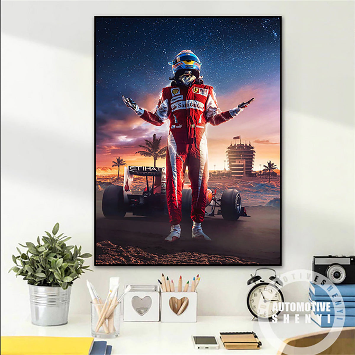TPFLiving Poster Leinwand / Formel 1 2022 - Formel 1 Pilot - Rennfahrer - Fernando Alonso / Verschiedene Größen - OHNE Rahmen - Modell SY991