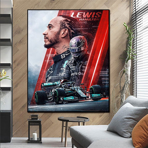 TPFLiving Poster Leinwand / Formel 1 2022 - Formel 1 Pilot - Rennfahrer - Legenden der Formel 1 / Verschiedene Größen - OHNE Rahmen - Modell SY670