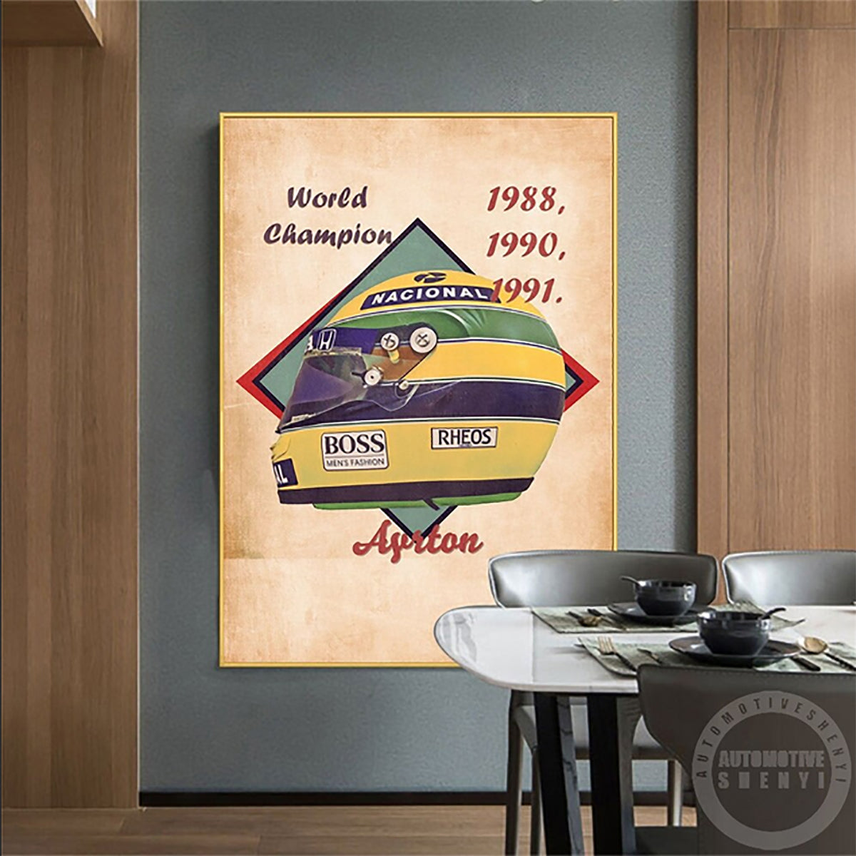 TPFLiving Poster Leinwand / Formel 1 - Die Weltmeister - Alan Jones - Williams-Ford - 1981 / Verschiedene Größen - OHNE Rahmen - Modell SY608