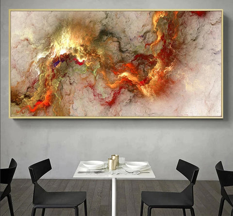 TPFLiving XXL Riesen Luxus Poster Leinwand / Abstrakte Strukturen in einem bunten Farben- und Licht-Mix / 17 farbenfrohe Motive in 10 verschiedenen Größen - OHNE Rahmen - Modell TPFL-LW-303-MA