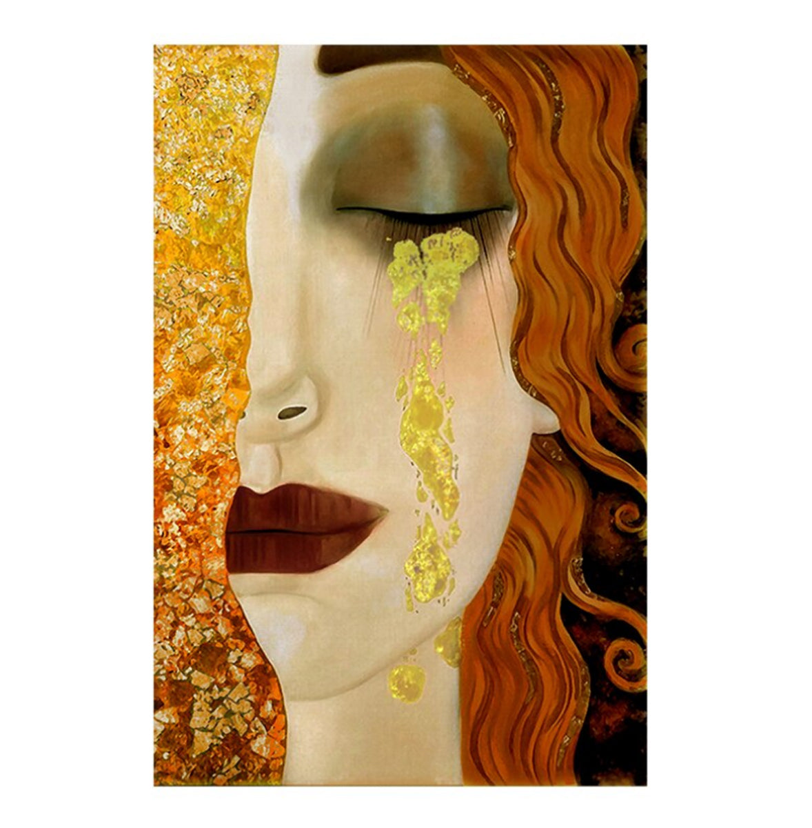 TPFLiving Poster Leinwand / Gustav Klimt - Goldene Tränen - / Motiv in verschiedenen Größen - OHNE Rahmen - Modell DJ017