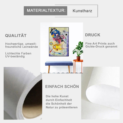 TPFLiving Poster Leinwand / Wassily Kandinsky - Berühmte Motive / mehrere Motive in verschiedenen Größen - OHNE Rahmen - Modell JB1017-A