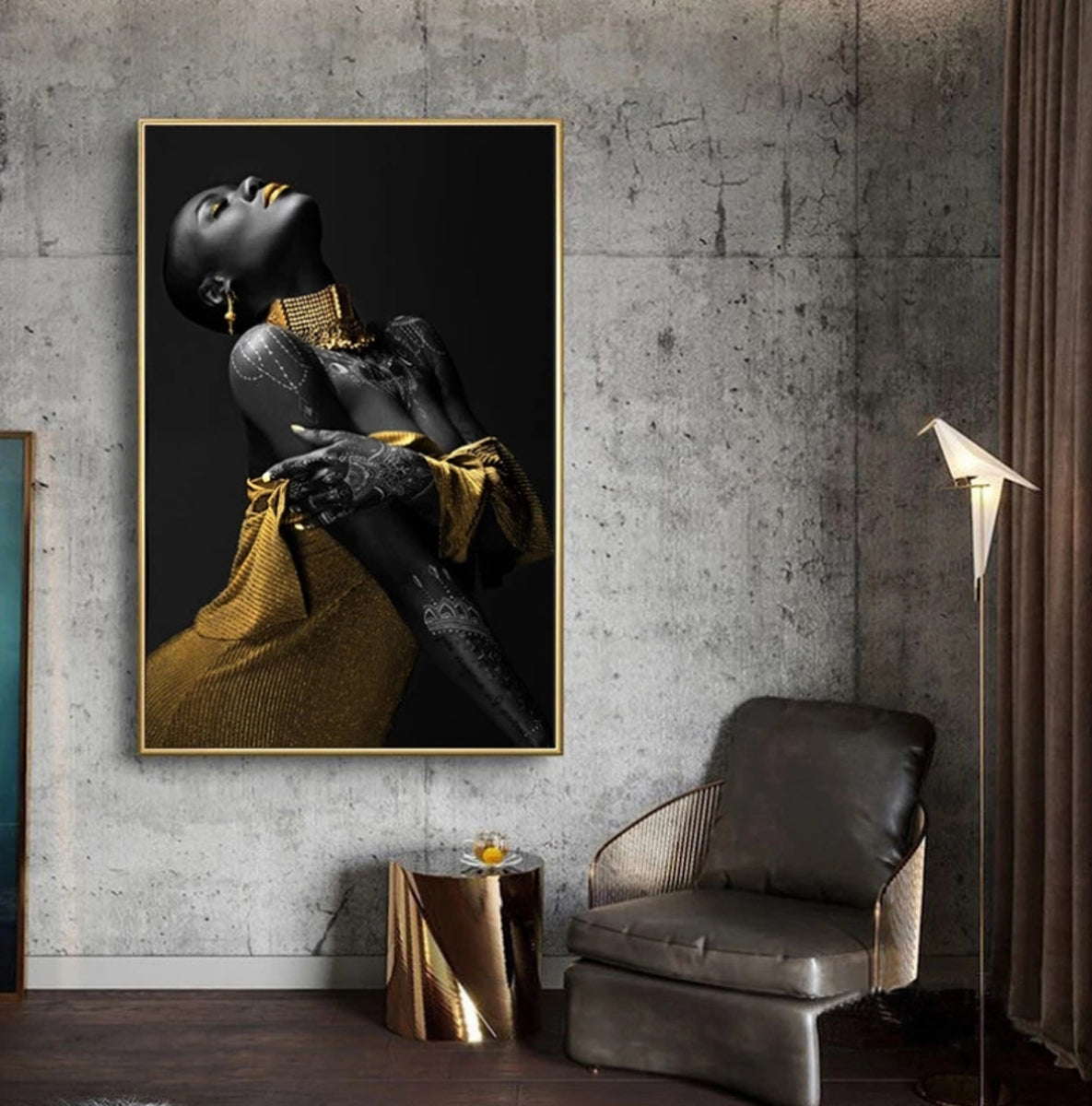 TPFLiving Poster Leinwand / Afrikanische Frau / Verschiedene Größen - OHNE Rahmen - Modell JB1858-1