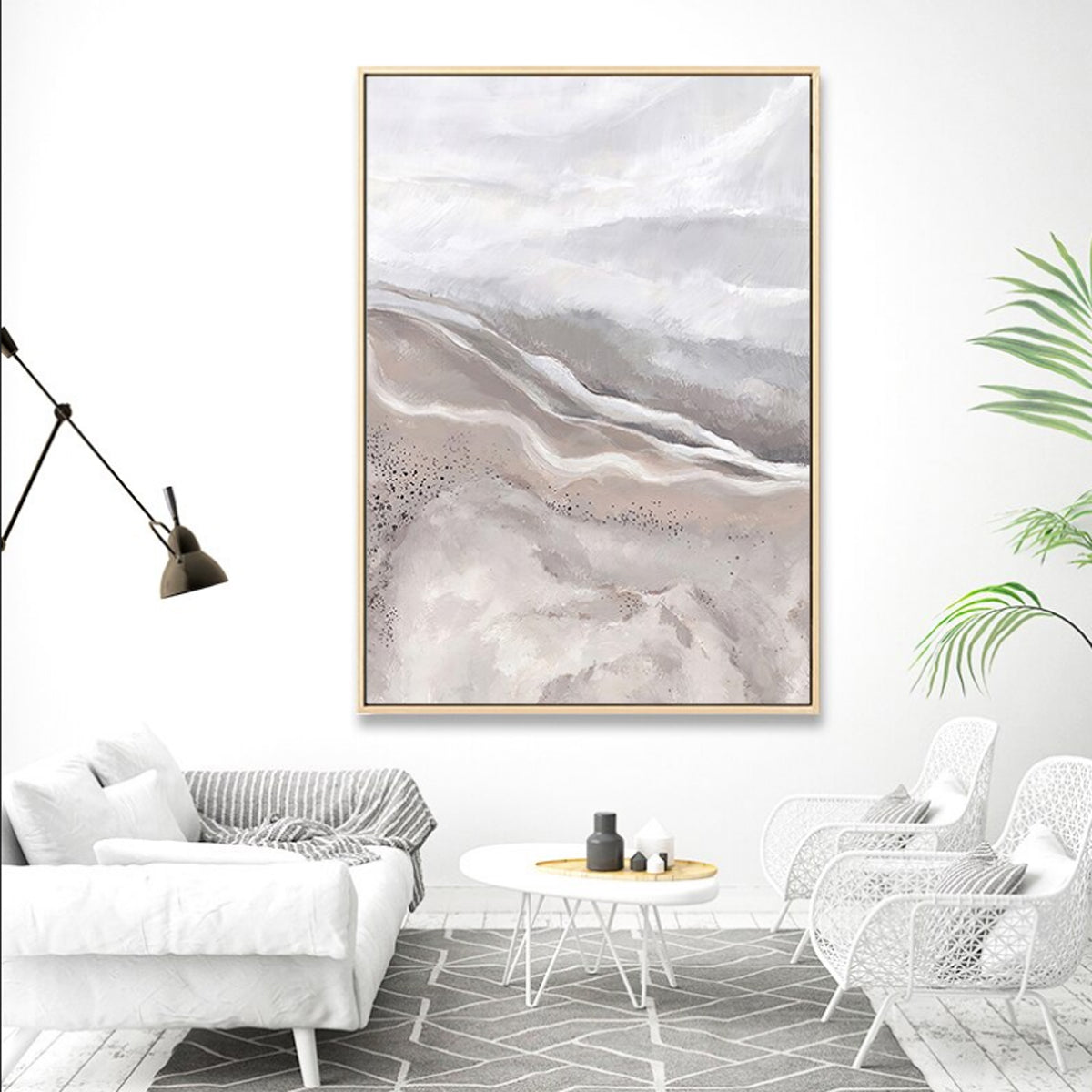 Art - Canvas Struct TPFLiving Nordic Picture Abstract Art Print Marble Traumpreisfabrik –