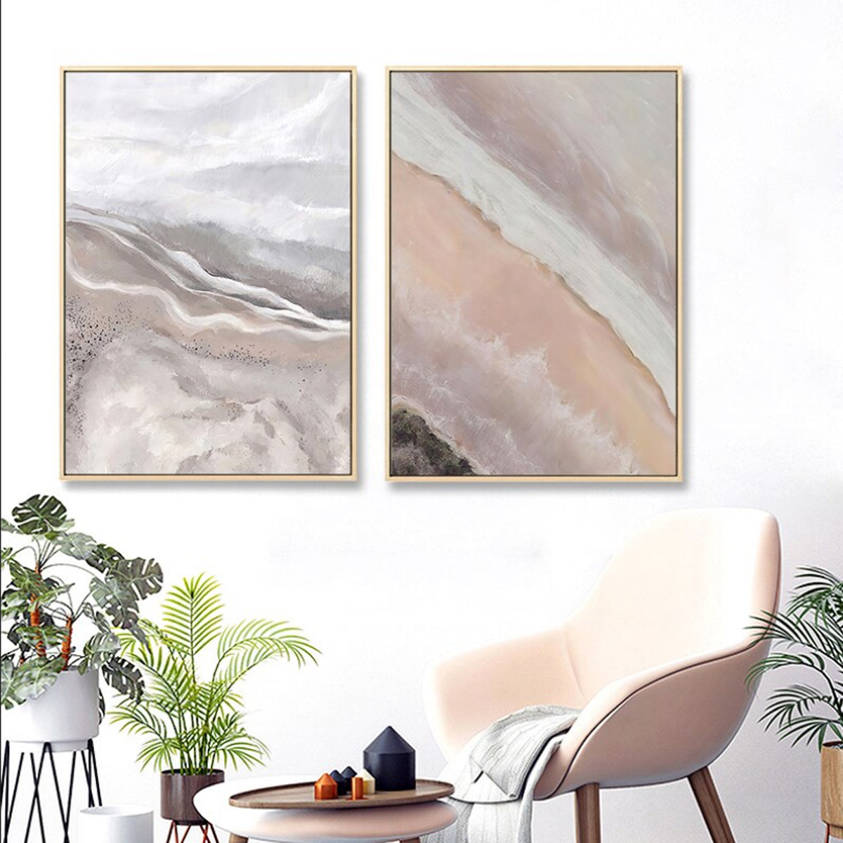 Art – Nordic Abstract Struct Print TPFLiving Marble Canvas Art - Traumpreisfabrik Picture