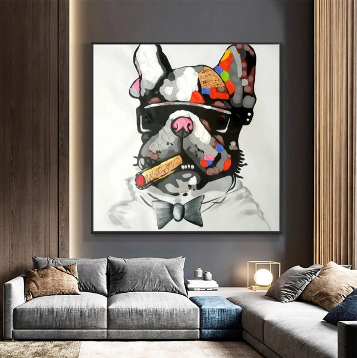 TPFLiving Poster Canvas / Abstract, Funny and Colorful Animal Motifs / –  Traumpreisfabrik