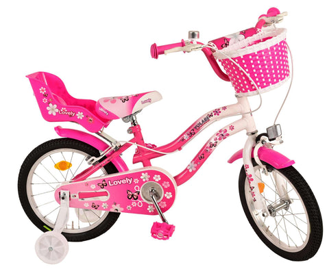 TPFSports Lovely Kinderfahrrad - Mädchen - 16 Zoll - 2 Handbremsen