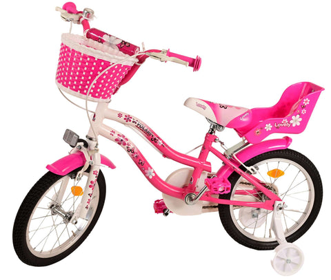 TPFSports Lovely Kinderfahrrad - Mädchen - 16 Zoll - 2 Handbremsen